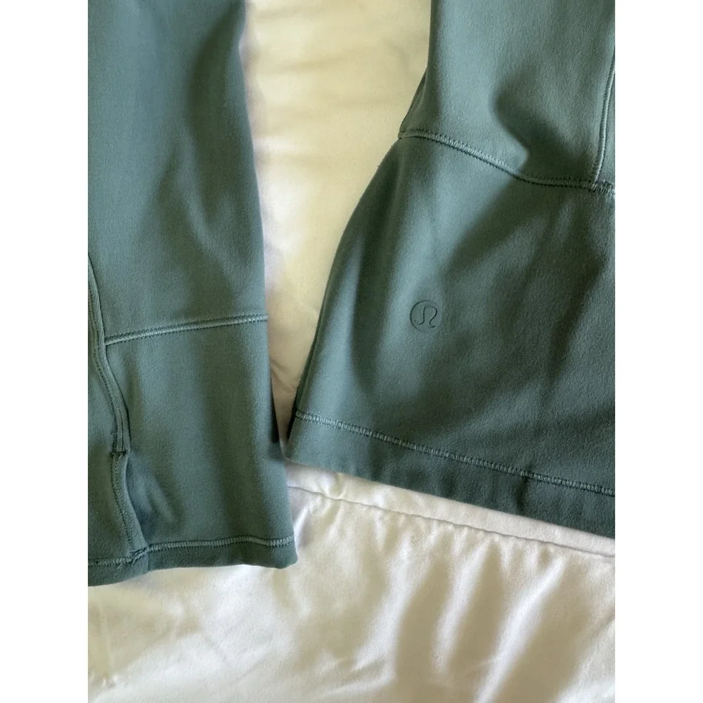 Lululemon Move With Ease Jacket Mystic Green Size 10 Hoodie Thumb Holes EUC - Picture 8 of 11